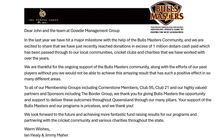 Bulls Masters Achieves Major Milestone with Community Support